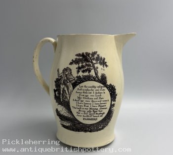 Farmer's Arms Creamware Jug